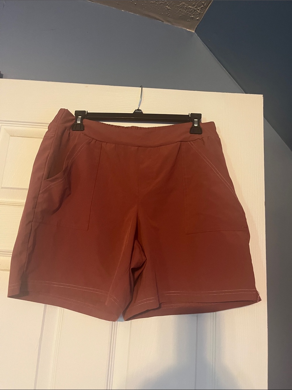Avalanche Rust Elastic-Waist Athletic Shorts